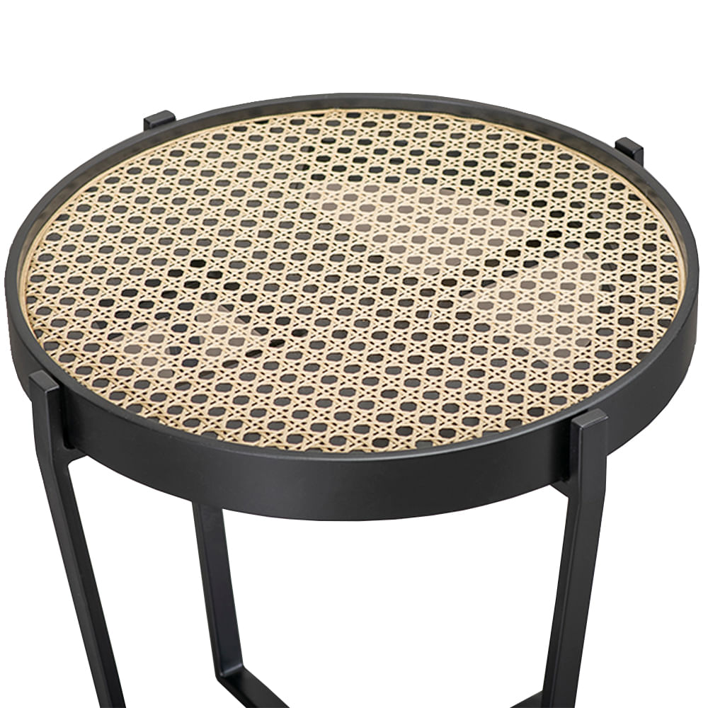 Mesa de Apoio Isla_Tela Palha_Preto